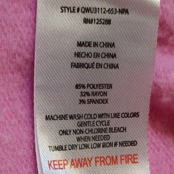 Rae Dunn Sweatshirt Women's Medium Pink LOVE Hi Low Lightweight Super Soft - Picture 3 of 8